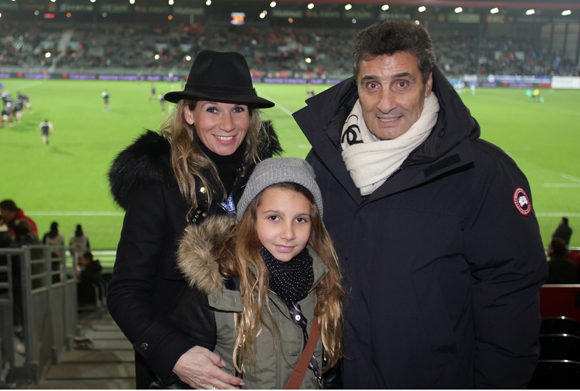 14. Anne Altrad, Emma et Mohed Altrad, président du club Montpelier Hérault MHR 