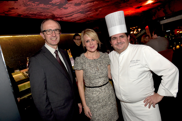 17. Jacques Bourguignon, directeur général Sofitel Lyon Bellecour, Catherine Condamin (Baccarat) et Christian Lherm, chef des 3 Dômes