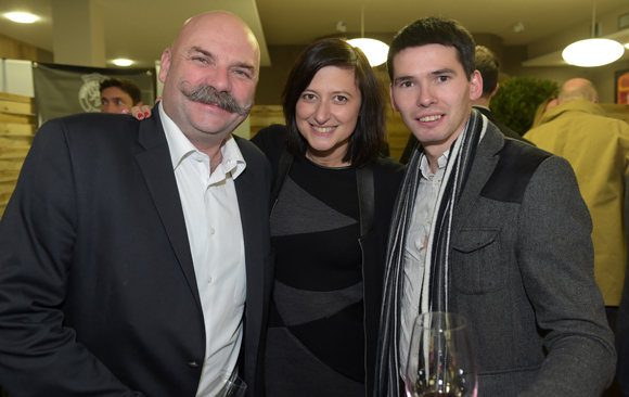 28. Yann Eon (Maison Ruinart), Séverine Eberhardt (Welcome) et le sommelier Jacques Rouget (Paul Bocuse)