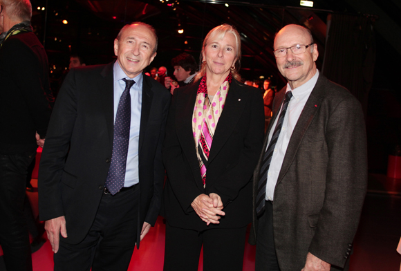 28. Gérard Collomb, sénateur-maire de Lyon, Elisabeth Ayrault, présidente de la CNR et Michel Margnes 