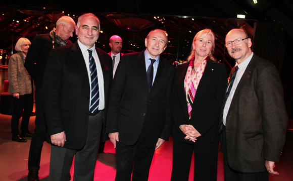 29. Georges Kepenekian, premier adjoint, Gérard Collomb, sénateur-maire de Lyon, Elisabeth Ayrault, présidente de la CNR et Michel Margnes 