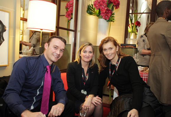 31. Sébastien Vermare, concierge du Sofitel Bellecour, Camille Vautier (Sofitel Bellecour) et Virginie Colombat (Louis-Vuitton) 