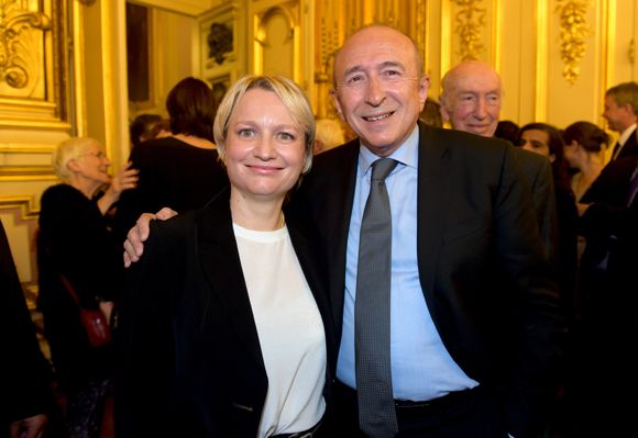 17. Gérard Collomb, sénateur-maire de Lyon et son épouse Caroline