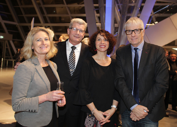 26. Pascale de Chavanes (EDF), Jean-Pierre Gagne, maire de Loyettes, Emmanuelle Valembois (EDF) et Jean-Marc Delavalle, mairie de Loyettes 