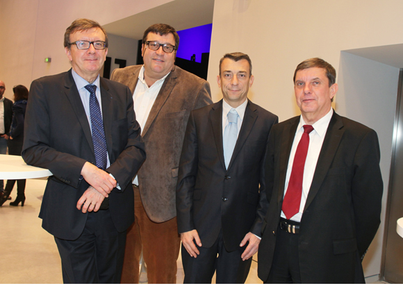 44. François Corteel (EDF), Bruno Vernay (Le Progrès), Cyril Amprino (CGPME) et Alain Martel (EDF) 