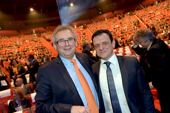 8. Alain Audouard, président de la Chambre de Métiers et Laurent Fiard, président du Medef Lyon-Rhône