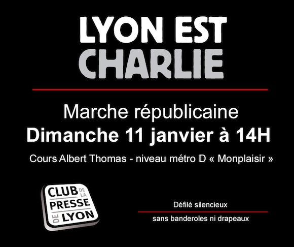 Charlie Hebdo. Défilés républicains à Lyon et à Villefranche dimanche