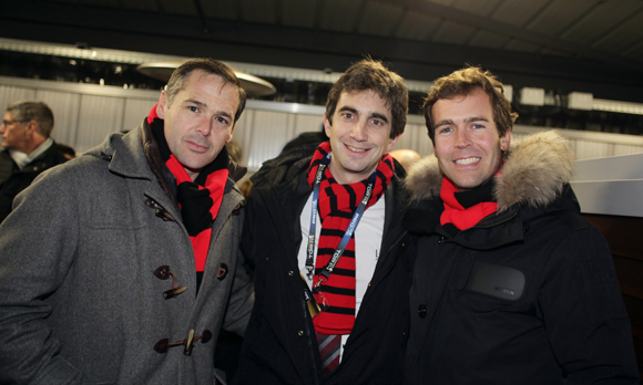 23. Marc Vallez (Valmour), Yann Robert, président du LOU Rugby et Stéphane Vallez