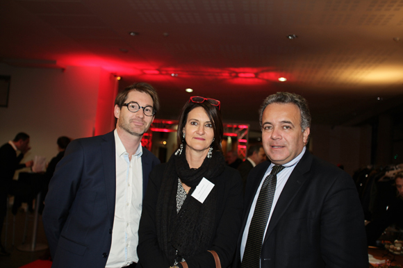 27.Nicolas Tertrais (Advisia Rh Recrutement) et Valerie Alberto (Groupe Pierre et Vacances Center Parcs) et Denis Broliquier Maire de Lyon 2° 