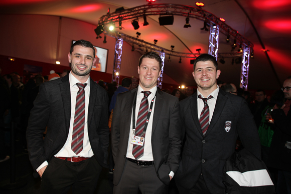 8. Romain Loursac, Mathieu Renaud et Vincent Colliat (LOU Rugby)