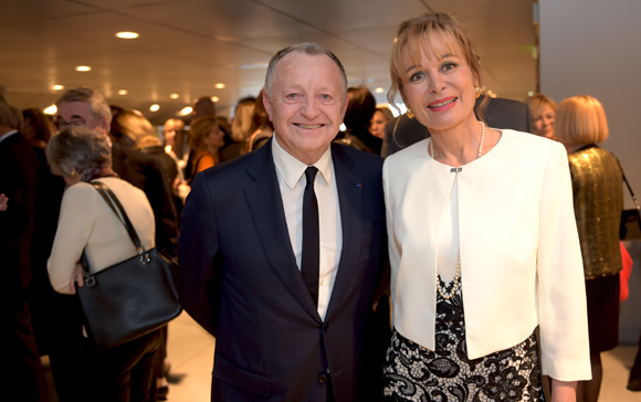 1. Jean-Michel Aulas, président de l’OL et Isabelle Bernard