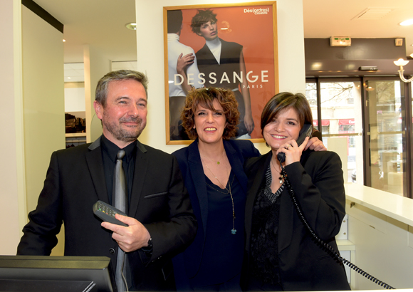 12. Franck Berthaud, Cathy Girard et Sandra Carvalho (Dessange)