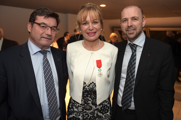 17. Jean-Marc Bailly, président CCI de l’Ain, Isabelle Bernard et Jean-François Debat, maire de Bourg en Bresse