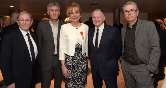 18. Paul Piemontese, Gérard Precheur, Isabelle Bernard, Jean-Michel Aulas et Olivier Blanc (OL)