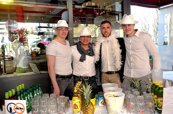 1. Julien Rogier, Tony Bellavia (BellaDrinks), Stéphane Croc et Jocelyn Benat (Champagne Mumm)