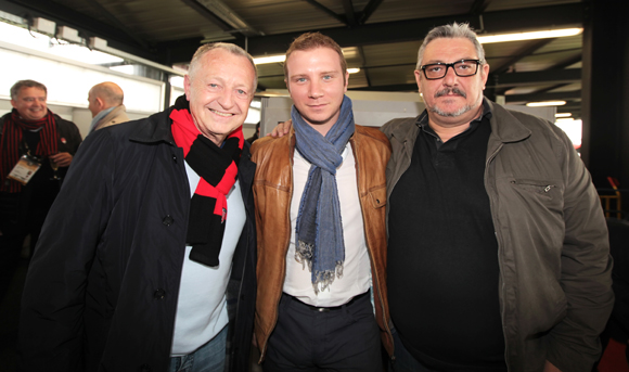 13. Jean-Michel Aulas, président de l’OL, Alexandre Vincendet, maire de Rillieux-la-Pape, et Maurice Leschel 