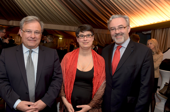 29. Emmanuel Imberton, président de la CCI de Lyon, Erick Roux de Bézieux (Syntagme) et son épouse Elodie, conseillère municipale 