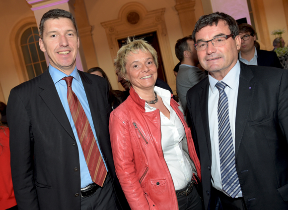 31. Paul Culty (MEDEF de l’Ain), Françoise Bourgin (CGPME de l’Ain) et Jean-Marc Bailly (CCI de l’Ain)