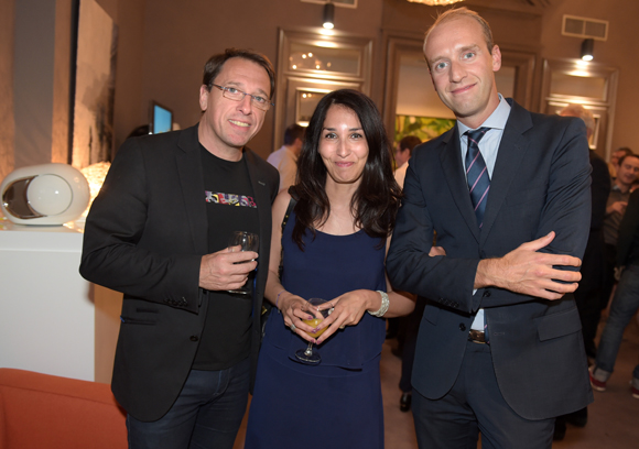 37. le chef d’orchestre Philippe Fournier, Linda Cherfaoui et Charles Latard, directeur du Cercle de l’Union