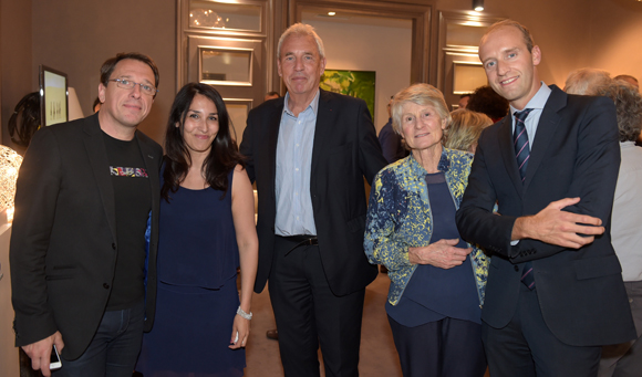 39. Le chef d’orchestre Philippe Fournier, Linda Cherfaoui, Michel Rivoire, son épouse Chantal et Charles Latard, directeur du Cercle de l’Union
