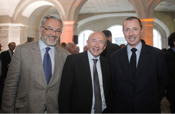 10. Erick Roux de Bézieux, Gérard Collomb, maire de Lyon et Eric Thouvenel 