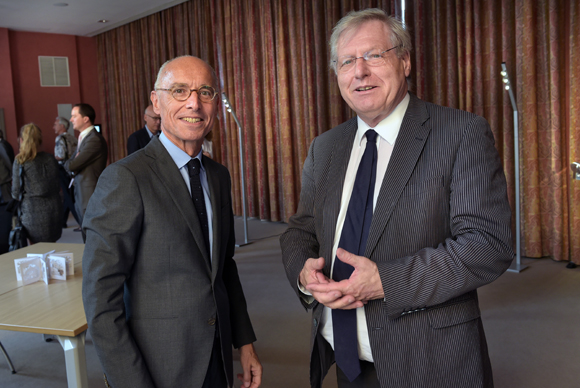 2. Hervé Fleury (Institut Paul Bocuse) et le père Bernard Devert (Habitat & Humanisme)