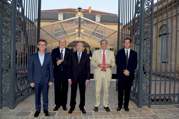 35. Pascal Charmot, maire de Tassin la Demi-Lune, Alain Mérieux, Gérard Collomb, président de la Métropole de Lyon, Jean-Jack Queyranne, président du Conseil Régional et Alexandre Mérieux 