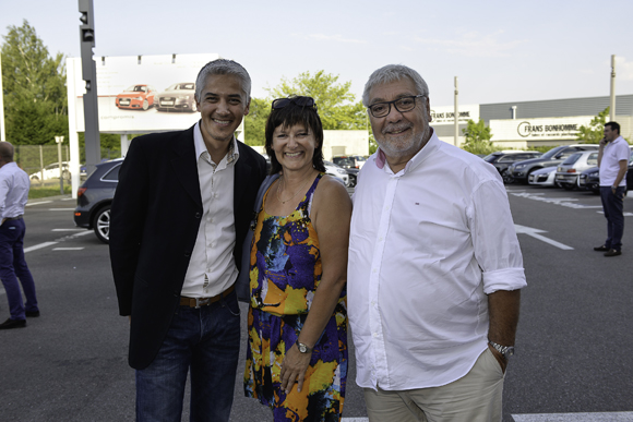 6. Wilfrid Vernhes (Solucar), Sylvie Blondet (Havas voyages) et Serge Barle (Vélo club)