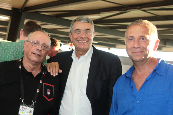 16. Léandre Borbon (LOU Rugby), Jean-Jack Queyranne, président de la Région Rhône-Alpes et Alain Giordano, adjoint aux espaces verts