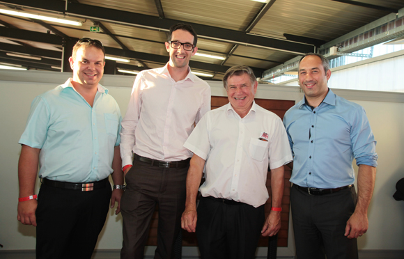 17. Jean-Paul Martin (Isotex), Sébastien Debaire (Banque Rhône-Alpes), le traiteur Pierre Martinet et Marc Pisicchio (Banque Rhône-Alpes)