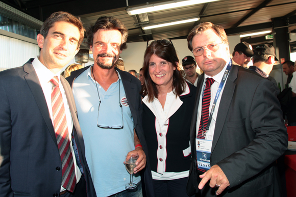 18. Yann Robert, président du LOU Rugby, Christophe d’Indy, Bernadette Milers (MBC Paris Consulting) et Franck Isaac-Sibille (LOU Rugby)