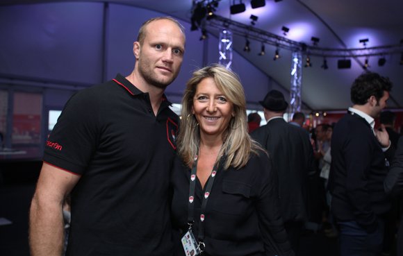 11. Julien Bonaire, 3ème ligne du LOU et Catherine Arbaud (LOU Rugby) 