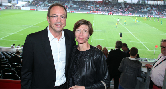 19. Bertrand Barré, PDG du groupe Zebra et Marie Bernard