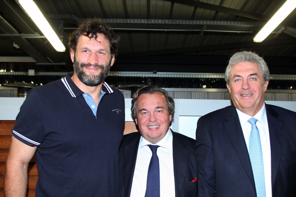 27. Lionel Nallet, Olivier Ginon, président de GL Events et Richard Brumm, adjoint aux Finances