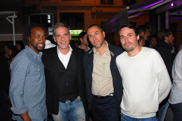 27. Sidney Govou, Barth, Fabrice Schiff (Lyon People) et Franck Girardet (Invefi)