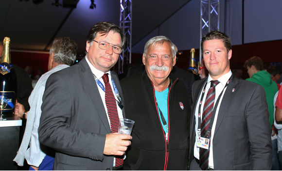 9. Franck Isaac-Sibille (LOU Rugby), Roger Cesa, ancien président du LOU et Mathieu Renaud (LOU Rugby) 