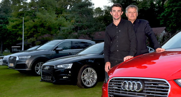 24. Le golfeur pro Gary Stal et Olivier Delorme