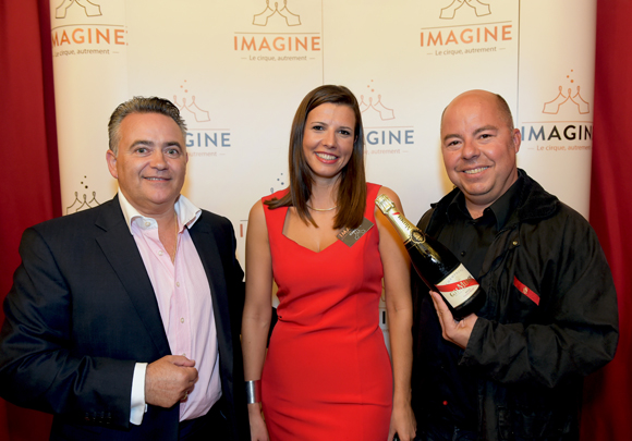 33. Marco Macaluso (Champagne Mumm), Coraline Simonutti (Cirque Image) et Jean Burdy (Groupe Pernod)