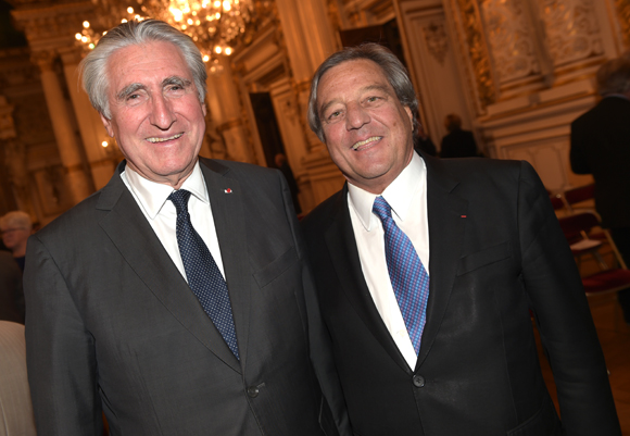 33. Le baron Ernest-Antoine Seilliere, président honoraire du Medef et François Turcas, président de la CGPME Rhône-Alpes