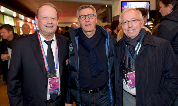 25. Jean-Paul Revillon (OL), Jean-Paul Delperie (Vinci Construction) et Gilbert Giorgi (OL)