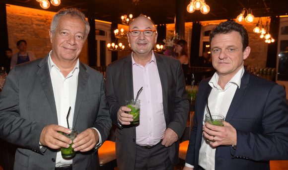 4. Philippe Grillot, Gérard Angel (Les Potins d’Angèle) et Laurent Fiard, président du Medef Lyon-Rhône