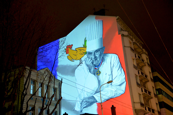 Inauguration de la Fresque de Paul Bocuse