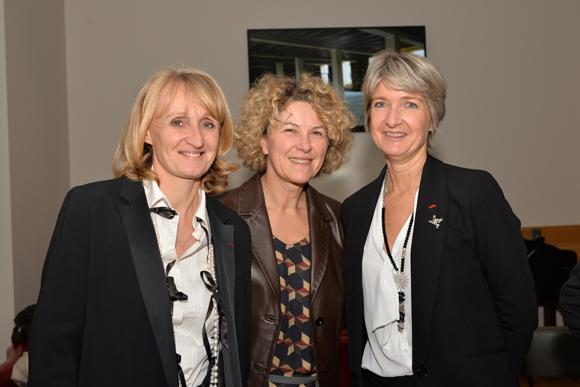 1. Marie Laure Reynaud (présidente FCE Lyon), Catherine Descours (château Sans-Souci) et Anne Sophie Panseri (Maviflex)