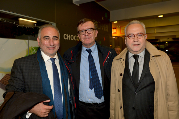 16. Georges Képénékian, premier adjoint au maire, François Corteel (Cluster Lumière) et Jean-Yves Secheresse, adjoint à la sécurité