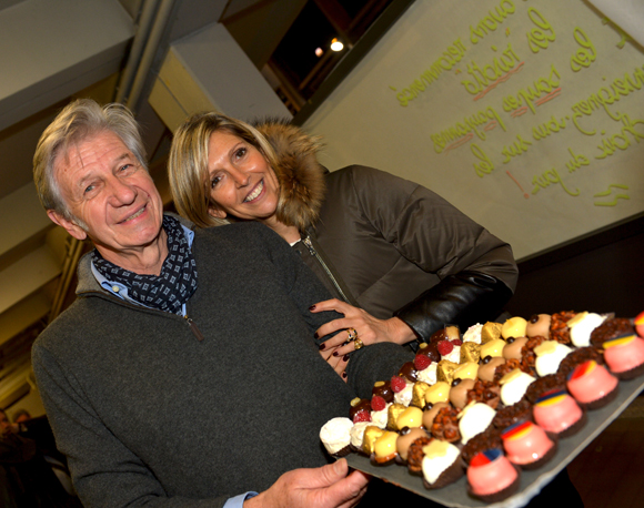 21. Claude Polidori (Halles de Lyon) et Isabelle Sabran, responsable du protocole Ville de Lyon