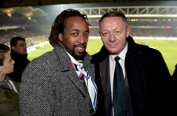 28. Sidney Govou et Thierry Braillard, secrétaire d’Etat aux Sports