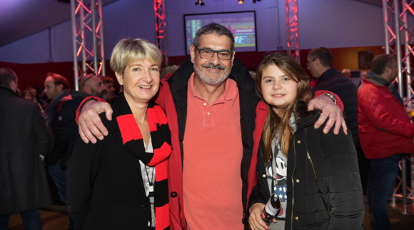 11. Michel Panseri (Tosem), son épouse Anne-Sophie (Maviflex) et leur fille Emma