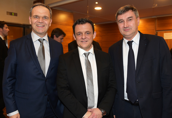 13. François-Noël Buffet, sénateur-maire d'Oullins, Laurent Fiard, président du Medef Lyon-Rhône et Christophe Guilloteau, président du Département du Rhône