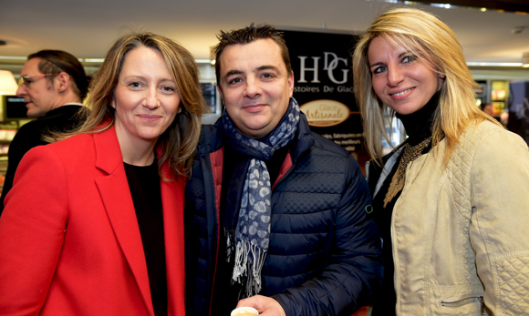 13. Isabelle Darnault, Christophe Foulquier (C. Gastronomie) et Mélanie (HDG Histoire de Glaces)