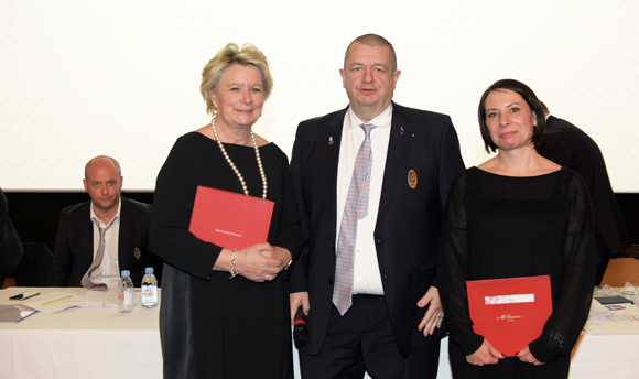 20. Doreen Quentel, Christophe Marguin, président des Toques Blanches Lyonnaises et Béatrice